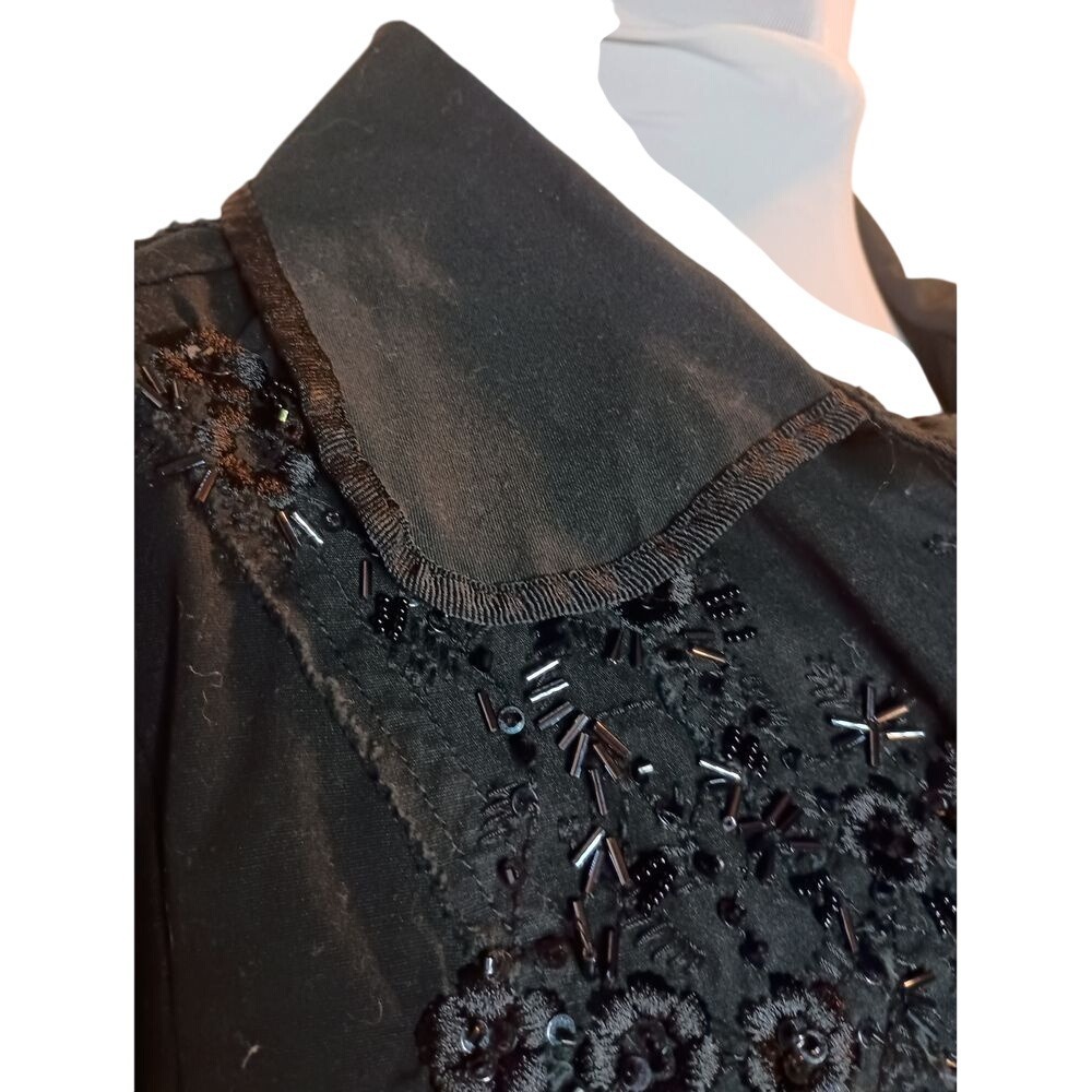 Venezia beaded‎ black coat SKUW104 - Picture 10 of 10